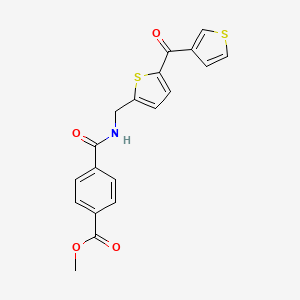 Methyl 4-(((5-(thiophene-3-carbonyl)thiophen-2-yl)methyl)carbamoyl)benzoate