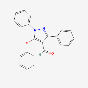 5-(4-methylphenoxy)-1,3-diphenyl-1H-pyrazole-4-carbaldehyde