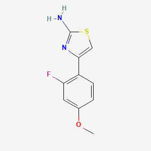 molecular formula C10H9FN2OS B2427541 4-(2-Fluoro-4-methoxy-phenyl)-thiazol-2-ylamine CAS No. 718596-15-7