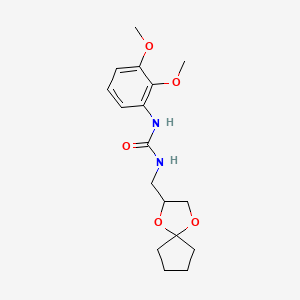 molecular formula C17H24N2O5 B2427551 1-(1,4-Dioxaspiro[4.4]nonan-2-ylmethyl)-3-(2,3-dimethoxyphenyl)urea CAS No. 1251547-24-6