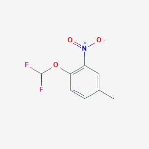 molecular formula C8H7F2NO3 B2427556 1-(Difluoromethoxy)-4-methyl-2-nitrobenzene CAS No. 1245772-51-3