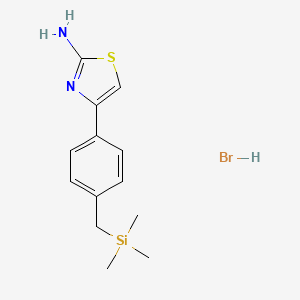 4-[4-(Trimethylsilylmethyl)phenyl]-1,3-thiazol-2-amine;hydrobromide