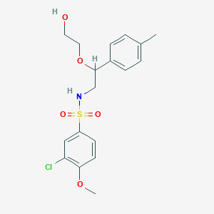 molecular formula C18H22ClNO5S B2427563 3-chloro-N-(2-(2-hydroxyethoxy)-2-(p-tolyl)ethyl)-4-methoxybenzenesulfonamide CAS No. 1798524-03-4