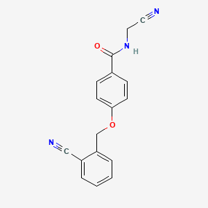 molecular formula C17H13N3O2 B2427564 N-(cyanomethyl)-4-[(2-cyanophenyl)methoxy]benzamide CAS No. 2094179-83-4