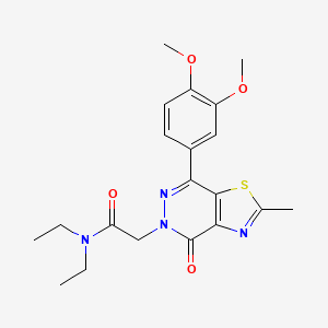 2-(7-(3,4-dimethoxyphenyl)-2-methyl-4-oxothiazolo[4,5-d]pyridazin-5(4H)-yl)-N,N-diethylacetamide