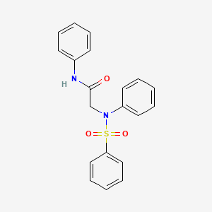 molecular formula C20H18N2O3S B2427577 N-phenyl-2-[(phenylsulfonyl)anilino]acetamide CAS No. 94547-19-0