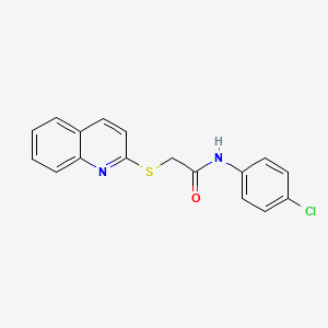 molecular formula C17H13ClN2OS B2427582 N-(4-CHLOROPHENYL)-2-(QUINOLIN-2-YLSULFANYL)ACETAMIDE CAS No. 671198-58-6