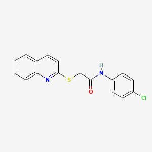 molecular formula C17H13ClN2OS B2427582 N-(4-chlorophenyl)-2-(quinolin-2-ylthio)acetamide CAS No. 671198-58-6