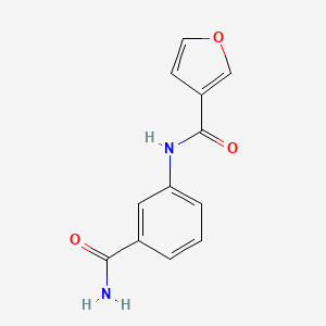 N-(3-carbamoylphenyl)furan-3-carboxamide