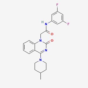 1-({4-[3-(4-Chlorophenyl)-1,2,4-oxadiazol-5-yl]-2-thienyl}sulfonyl)indoline
