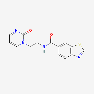 molecular formula C14H12N4O2S B2427623 N-(2-(2-oxopyrimidin-1(2H)-yl)ethyl)benzo[d]thiazole-6-carboxamide CAS No. 2310099-03-5