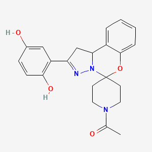 1-(2-(2,5-Dihydroxyphenyl)-1,10b-dihydrospiro[benzo[e]pyrazolo[1,5-c][1,3]oxazine-5,4'-piperidin]-1'-yl)ethanone