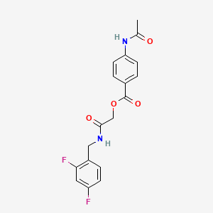2-[(2,4-Difluorobenzyl)amino]-2-oxoethyl 4-(acetylamino)benzoate