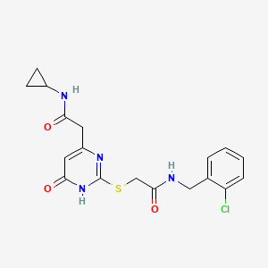 N-(2-chlorobenzyl)-2-((4-(2-(cyclopropylamino)-2-oxoethyl)-6-oxo-1,6-dihydropyrimidin-2-yl)thio)acetamide