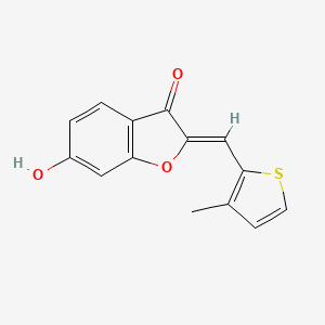 (2Z)-6-hydroxy-2-[(3-methyl-2-thienyl)methylene]-1-benzofuran-3(2H)-one