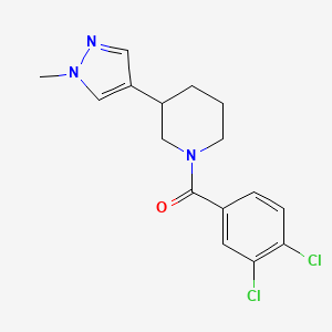 (3,4-Dichlorophenyl)-[3-(1-methylpyrazol-4-yl)piperidin-1-yl]methanone