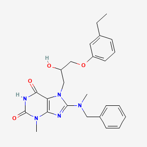 8-(benzyl(methyl)amino)-7-(3-(3-ethylphenoxy)-2-hydroxypropyl)-3-methyl-1H-purine-2,6(3H,7H)-dione