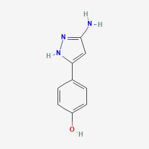4-(5-amino-1H-pyrazol-3-yl)phenol