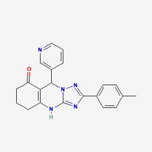 9-(pyridin-3-yl)-2-(p-tolyl)-5,6,7,9-tetrahydro-[1,2,4]triazolo[5,1-b]quinazolin-8(4H)-one