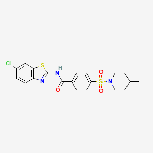N-(6-chlorobenzo[d]thiazol-2-yl)-4-((4-methylpiperidin-1-yl)sulfonyl)benzamide