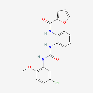 molecular formula C19H16ClN3O4 B2427710 N-(2-(3-(5-chloro-2-methoxyphenyl)ureido)phenyl)furan-2-carboxamide CAS No. 1206995-32-5