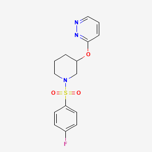 3-((1-((4-Fluorophenyl)sulfonyl)piperidin-3-yl)oxy)pyridazine