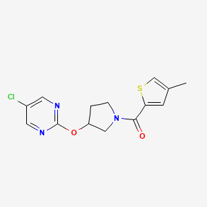 (3-((5-Chloropyrimidin-2-yl)oxy)pyrrolidin-1-yl)(4-methylthiophen-2-yl)methanone