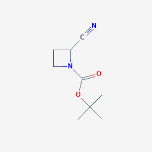molecular formula C9H14N2O2 B2427723 Tert-butyl 2-cyanoazetidine-1-carboxylate CAS No. 887588-82-1