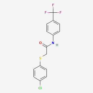 2-[(4-chlorophenyl)sulfanyl]-N-[4-(trifluoromethyl)phenyl]acetamide