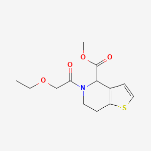 molecular formula C13H17NO4S B2427741 Methyl 5-(2-ethoxyacetyl)-4,5,6,7-tetrahydrothieno[3,2-c]pyridine-4-carboxylate CAS No. 1421442-50-3