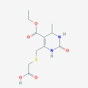 molecular formula C11H16N2O5S B2427776 2-({[5-(Ethoxycarbonyl)-6-methyl-2-oxo-1,2,3,6-tetrahydropyrimidin-4-yl]methyl}sulfanyl)acetic acid CAS No. 848369-74-4