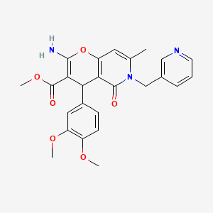 methyl 2-amino-4-(3,4-dimethoxyphenyl)-7-methyl-5-oxo-6-(pyridin-3-ylmethyl)-5,6-dihydro-4H-pyrano[3,2-c]pyridine-3-carboxylate