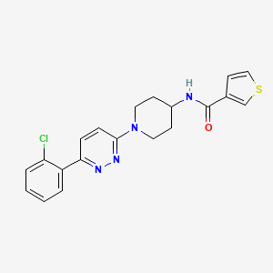 molecular formula C20H19ClN4OS B2427788 N-(1-(6-(2-chlorophenyl)pyridazin-3-yl)piperidin-4-yl)thiophene-3-carboxamide CAS No. 1396630-00-4