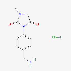 3-[4-(Aminomethyl)phenyl]-1-methylimidazolidine-2,4-dione hydrochloride