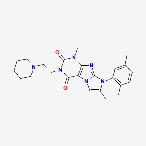 6-(2,5-Dimethylphenyl)-4,7-dimethyl-2-(2-piperidin-1-ylethyl)purino[7,8-a]imidazole-1,3-dione