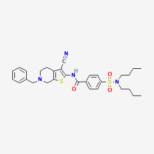 N-(6-benzyl-3-cyano-4,5,6,7-tetrahydrothieno[2,3-c]pyridin-2-yl)-4-(N,N-dibutylsulfamoyl)benzamide