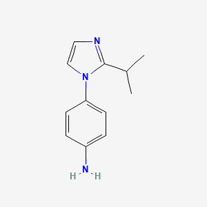 molecular formula C12H15N3 B2427797 4-(2-Isopropyl-imidazol-1-yl)-phenylamine CAS No. 745737-06-8