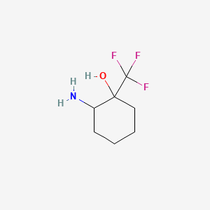 molecular formula C7H12F3NO B2427809 2-Amino-1-(trifluoromethyl)cyclohexan-1-ol CAS No. 1334149-27-7