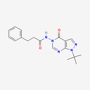 N-(1-(tert-butyl)-4-oxo-1H-pyrazolo[3,4-d]pyrimidin-5(4H)-yl)-3-phenylpropanamide