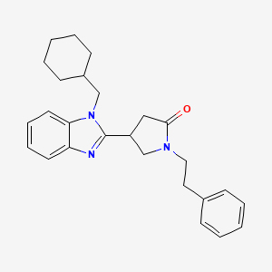 4-[1-(Cyclohexylmethyl)benzimidazol-2-yl]-1-(2-phenylethyl)pyrrolidin-2-one