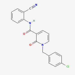 1-(4-chlorobenzyl)-N-(2-cyanophenyl)-2-oxo-1,2-dihydropyridine-3-carboxamide