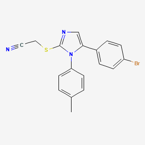 2-((5-(4-bromophenyl)-1-(p-tolyl)-1H-imidazol-2-yl)thio)acetonitrile