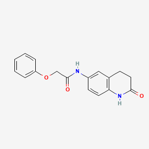 molecular formula C17H16N2O3 B2427863 N-(2-oxo-1,2,3,4-tetrahydroquinolin-6-yl)-2-phenoxyacetamide CAS No. 922054-48-6