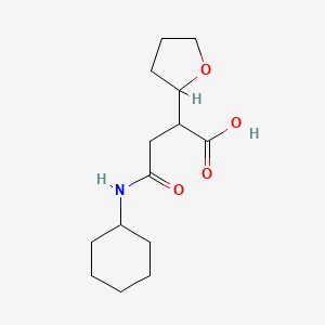 molecular formula C14H23NO4 B2427893 N-Cyclohexyl-2-(tetrahydro-furan-2-yl)-succinamic acid CAS No. 337337-77-6