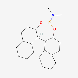 molecular formula C22H38NO2P B2427894 Dinaphtho[2,1-d:1',2'-f][1,3,2]dioxaphosphepin-4-amine, 8,9,10,11,12,13,14,15-octahydro-N,N-dimethyl- CAS No. 157488-65-8; 345967-22-8; 389130-06-7