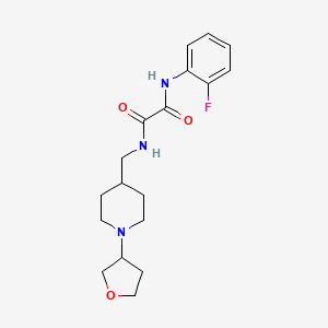 molecular formula C18H24FN3O3 B2427901 N1-(2-fluorophenyl)-N2-((1-(tetrahydrofuran-3-yl)piperidin-4-yl)methyl)oxalamide CAS No. 2034290-71-4