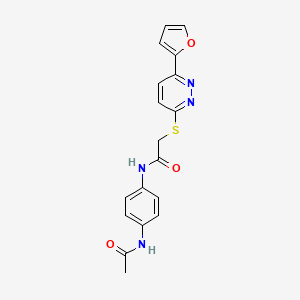 molecular formula C18H16N4O3S B2427909 N-(4-acetamidophenyl)-2-{[6-(furan-2-yl)pyridazin-3-yl]sulfanyl}acetamide CAS No. 872723-72-3