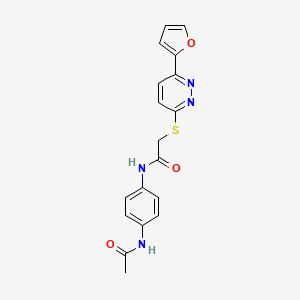 N-(4-acetamidophenyl)-2-[6-(furan-2-yl)pyridazin-3-yl]sulfanylacetamide