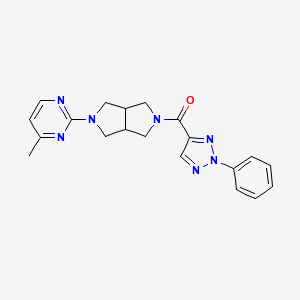 [2-(4-Methylpyrimidin-2-yl)-1,3,3a,4,6,6a-hexahydropyrrolo[3,4-c]pyrrol-5-yl]-(2-phenyltriazol-4-yl)methanone