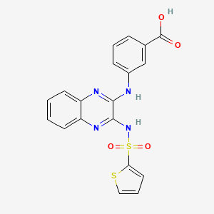 3-((3-(Thiophene-2-sulfonamido)quinoxalin-2-yl)amino)benzoic acid
